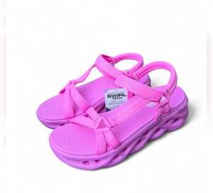 Skechers Swirl Tech Fierce Women's Platform Sandals in Hot Pink